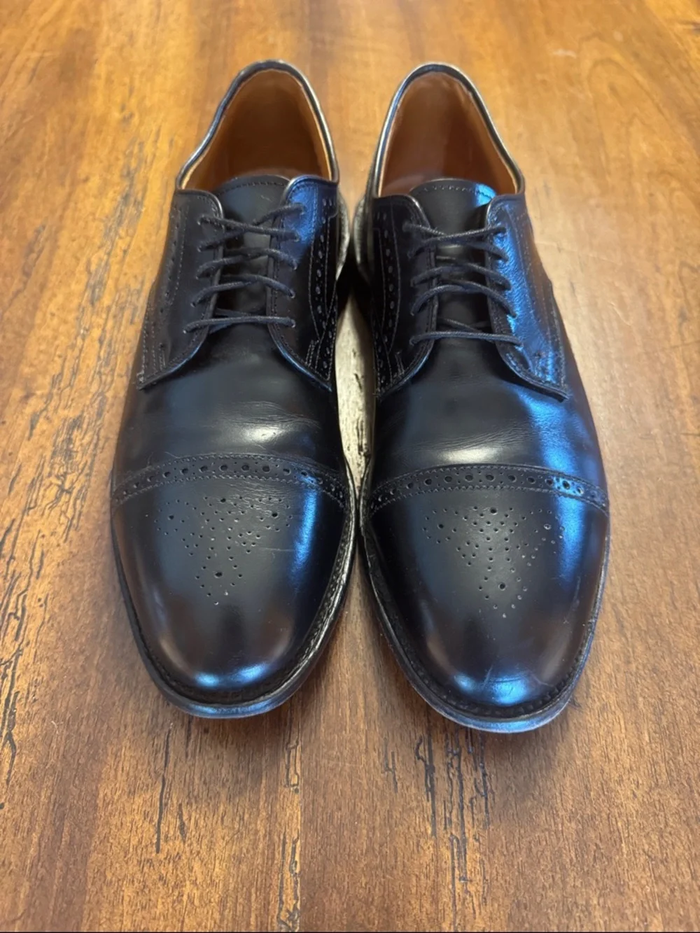 Allen Edmonds Colton Cap Toe Oxford Dress Shoes Black Leather Men’s 8.5 D 3310